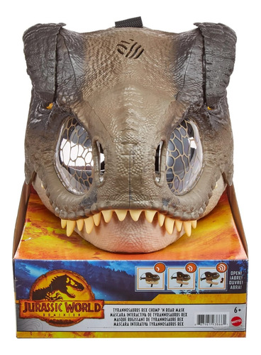 Mascara Dinosaurios T-rex Con Sonido Jurassic World  Mattel