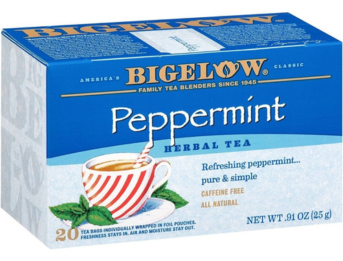 Bigelow Te De Menta Purely Peppermint 20 Pack