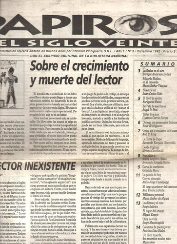 Revista Papiros Del Siglo Veinte 3 Diciembre 1992