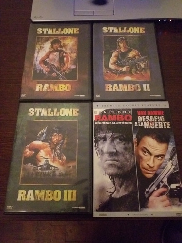 Coleccion Peliculas Rambo 2, 3, 4. Original. 1 Se Vendio (Usado)