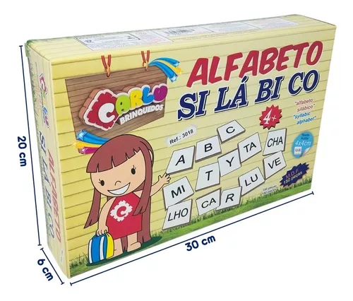 Jogo Educativo Alfabeto Movel Na Madeira 26Pcs +3Anos Carlu – Papelaria  Pigmeu