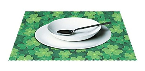 Wozo Trebol St Patrick S Dia Repisa Individual Alfombrilla