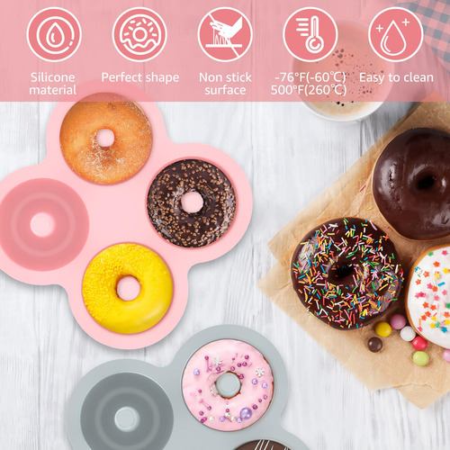 Molde Para Donas De Silicona Paquete De 4 Molde