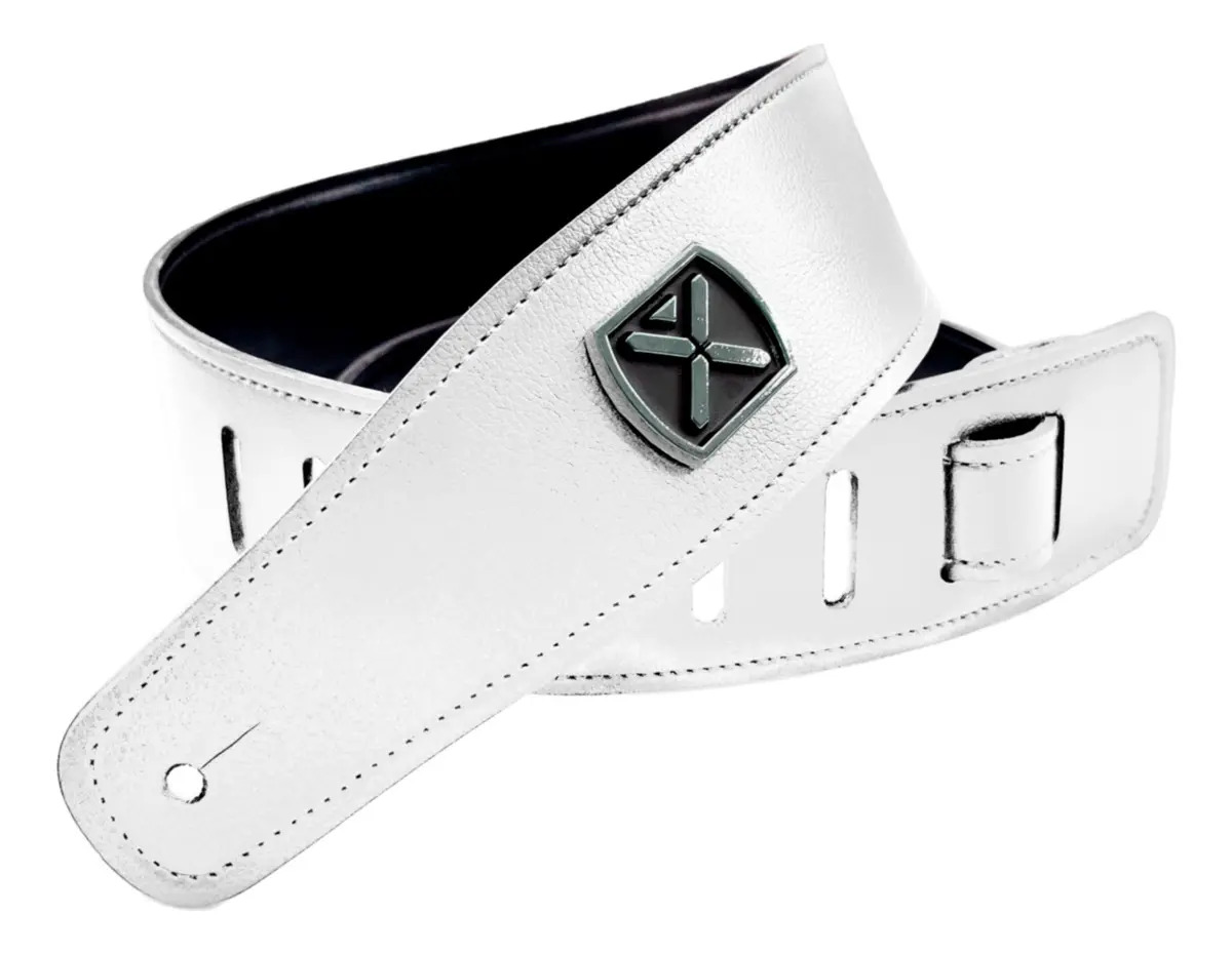 Correia P/ Violão Guitarra Baixo Larga Premium Ibox Tag X Branco Liso