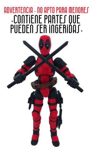 Combo Deadpool + Wolverine Articulados 15cm + 35 Accesorios
