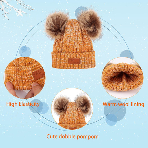 Conjunto De Gorro De Invierno Y Bufanda Y Guantes Para Niños