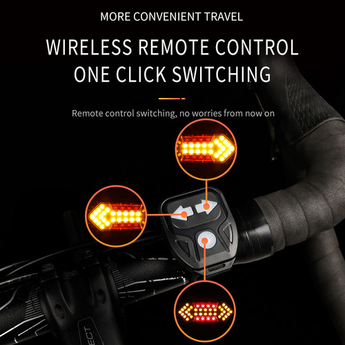Luz De Bicicleta Impermeable Con Señal De Giro Para Carreter