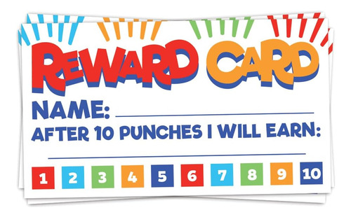 50 Fun Reward Punch Cards For Teachers And Students - C...