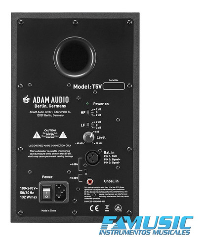 Monitores De Estudio Adam T5v Activo Woofer 5 X Unidad