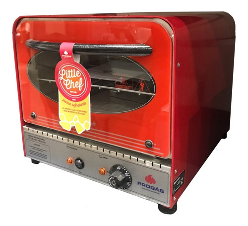 Horno Electrico Refractario Mini Chef Progas Prpe-200 Rojo