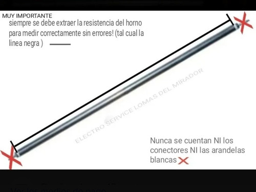 2 Resistencias Horno Eléctrico 43 Cm  ( 2 Unid X 43 Cm )