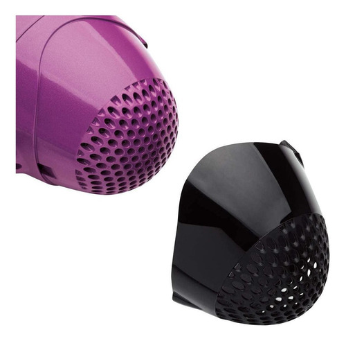 Secadora de cabello Revlon Essentials Control de frizz RVDR773 violeta y negra 110V