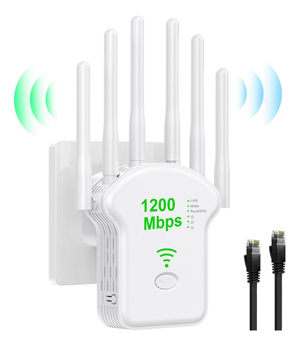 Repetidor Amplificador De Señal Wifi 5g 1200mbps 6 Antenas