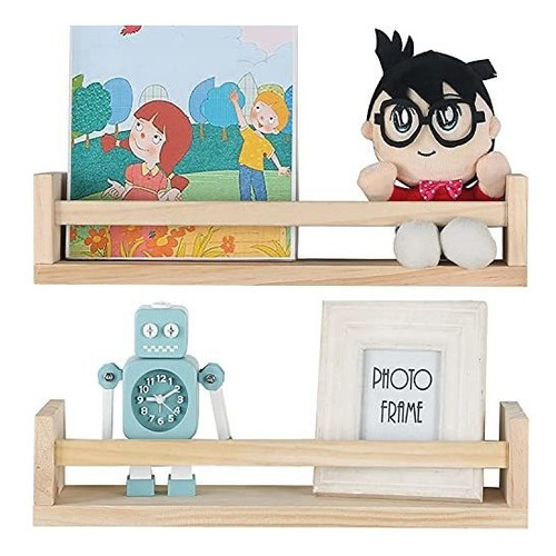 Imagen 3 de 9 de Estantes De Libros De Vivero De Madera Juego De 2, Estanter