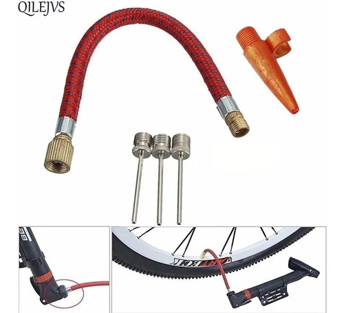Imagen 2 de 2 de Picos Inflador Pelotas Bici Juguetes + Set Adaptador Z/obeli