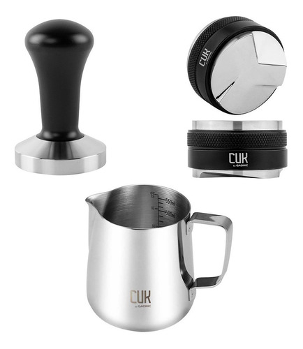 Set Café Jarra De Leche + Tamper + Distribuidor De Café