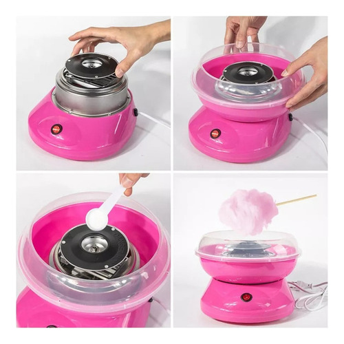 Máquina Eléctrica Para Hacer Azúcar Con Hilo Dental De Algod Color Rose