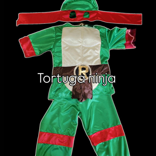 Disfraz Genérico De Tortugas Ninja Verde Todos Los Talles Para Niños
