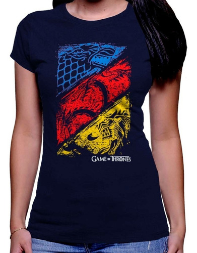 Camiseta Estampada Premium Dtg Dama Game Of Thrones Got