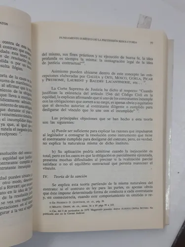 La Resolución De Los Contratos Fernando Canosa Torrado (Usado)