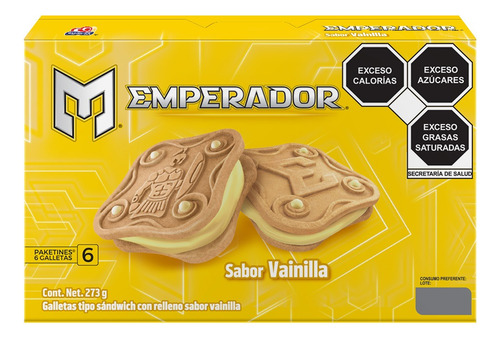 3 Pzs Gamesa Galletas Vainilla Emperador 273gr