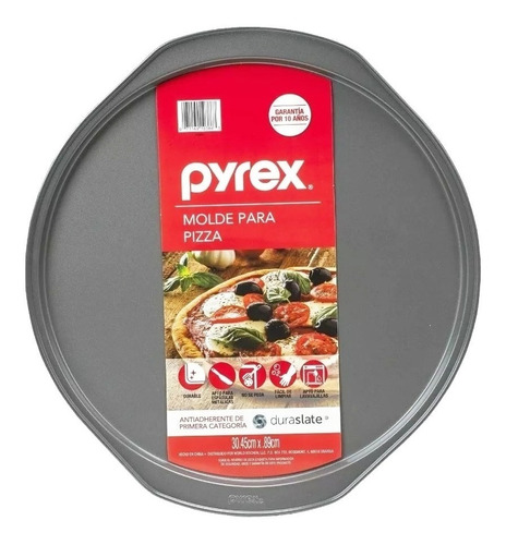 Molde Pizza Pizzera Pyrex Fuente Resistente Antiadherente 