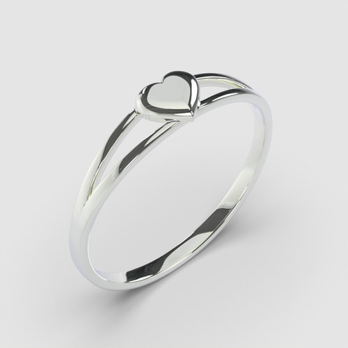 Anillo Corazon Plata 925 Modelo Doppio