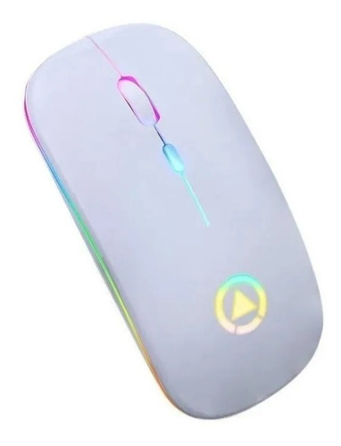 Mouse De Juego Inalámbrico Recargable Luz Led Colores Usb 