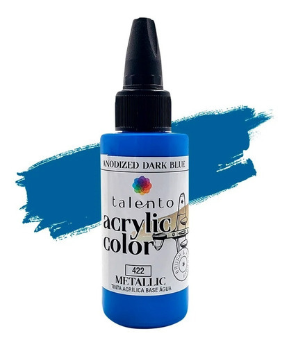 Tinta Acrylic Color Metallic 30ml Cor Anodized Dark Blue