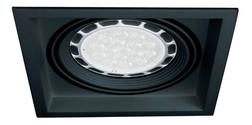 Spot  De Embutir Led Ar111 Negro Con Lamp Osram Dim 12w 