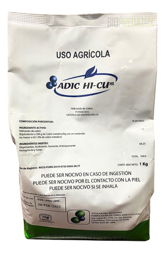 Adichicu (hidroxido Cobre) Ansa 1kg Fungicida/bactericida