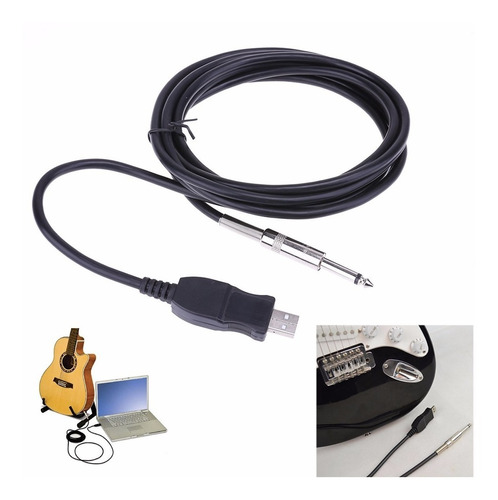 Cable Adaptador Usb Para Guitarra Pc Notebook Mac Interface