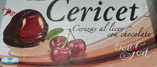 Chocolate Con Cerezas Al Licor Cericet 24 Un.