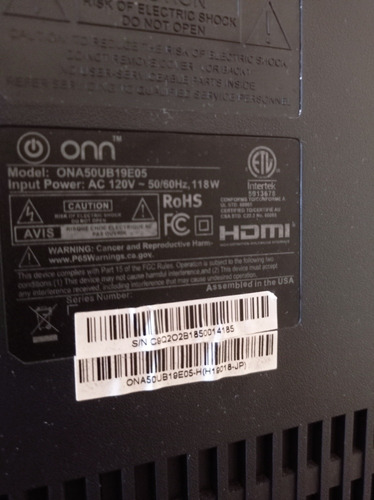 Imagen 3 de 3 de Tv 65 Pulgadas Para Reparar,pantalla Con Líneas Verticales