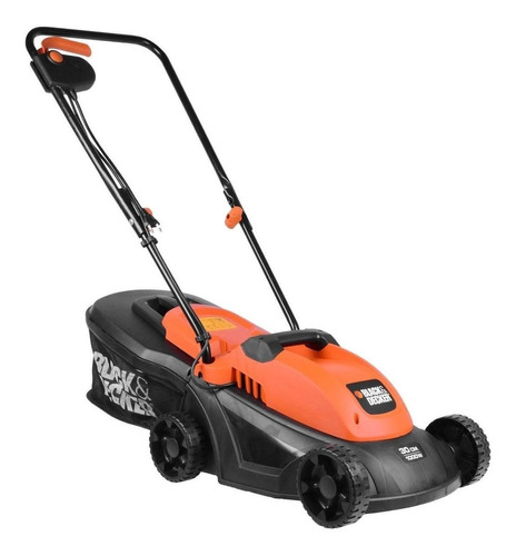 Cortadora de pasto eléctrica Black+Decker GR3000 con bolsa recolectora de 1000W y 220V color naranja/negro