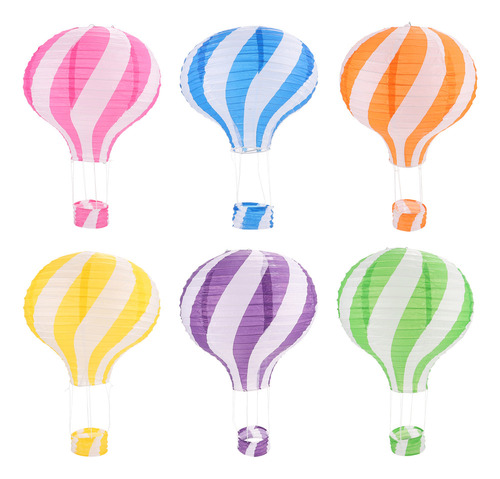 Farol Decorativo De Papel Con Forma De Globo Aerostático, Fe