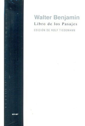 Libro De Los Pasajes - Walter Benjamin