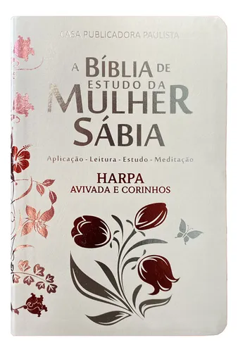Bíblia Da Mulher Sábia Full Color C/ Harpa - Tulipa Branca
