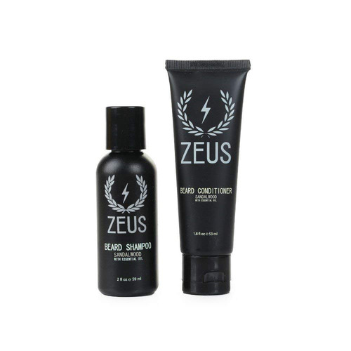 Zeus Viaje Barba ChampĂș Y Acondicionador Conjunto Hombres, S