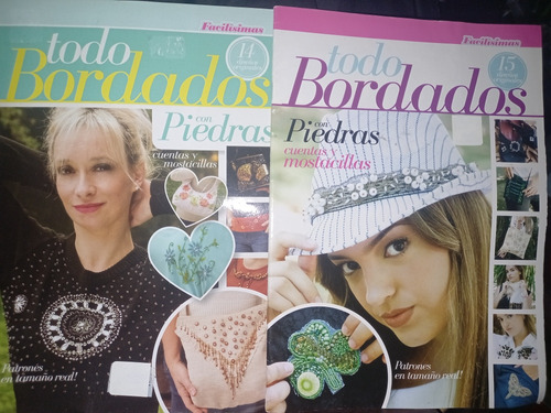 Todo Bordado Con Piedras, En Prendas X 2 Revistas+ Regalo