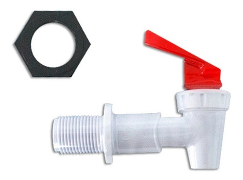 Llave Despachador Agua Blanca Palanca Roja 3/4 Afr3