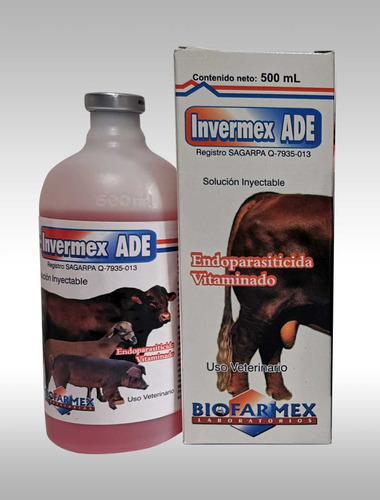 Invermex + Ade Desparasitante Vacas Ganado 500ml Biofarmex