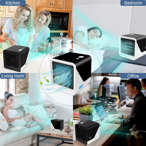 . Ventilador De Aire De Escritorio Con 7 Luces Led De