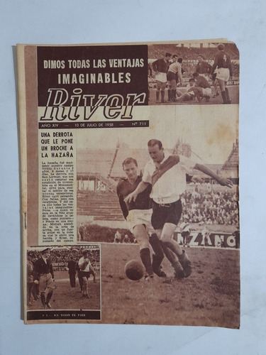 Revista River 711 River 2 San Lorenzo 4 Campeonato 1958