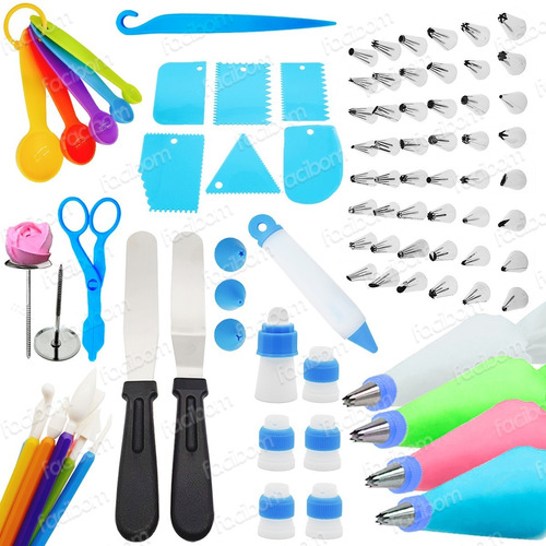 Kit Confeiteiro Completo Sacos Bicos Confeitar Profissional