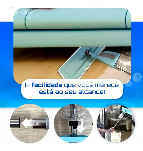 Mop Spray Com Reservatório Acompanha Refil + 2 Refis