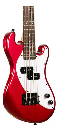 Kala Solid Body 4-string Fretted U-bass, Candy Apple Red Eea