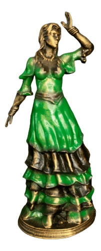 Estátua Cigana Esmeralda Exclusiva - Umbanda Candomblé Cor Verde
