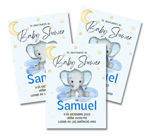Invitación Digital Baby Shower Niño Personalizada Imprimible