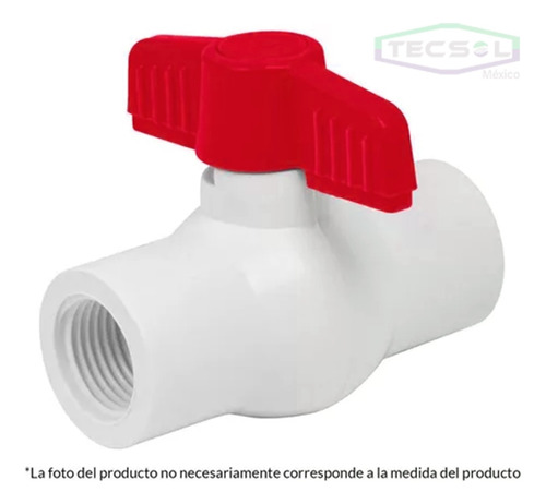 Válvula De Esfera En Pvc Rosca ½ Para Agua